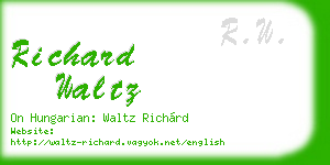 richard waltz business card